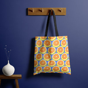 Graphic Citrus Slices Amalfi Coast Tote Bag