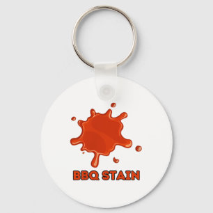 Graphic Colourful Bbq Stain Art _1 Key Ring