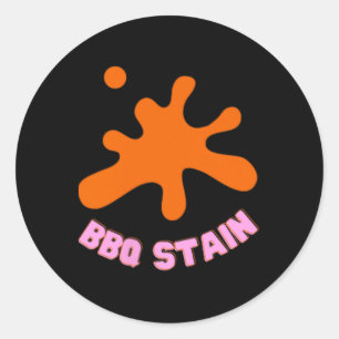 Graphic Colourful Bbq Stain Art Classic Round Sticker