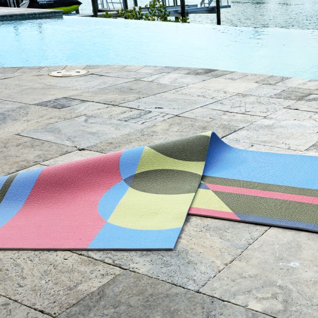 Graphic Colours and Shapes Yoga Mat (Bold Geometric Yoga Mat)