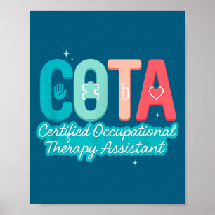 Graphic Cota Certified Occupational Therapy Pastel Poster