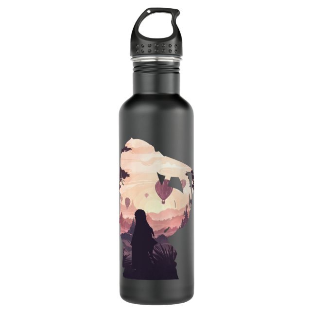 Graphic Demon Anime Slayers Manga Series Muichiro  710 Ml Water Bottle (Front)