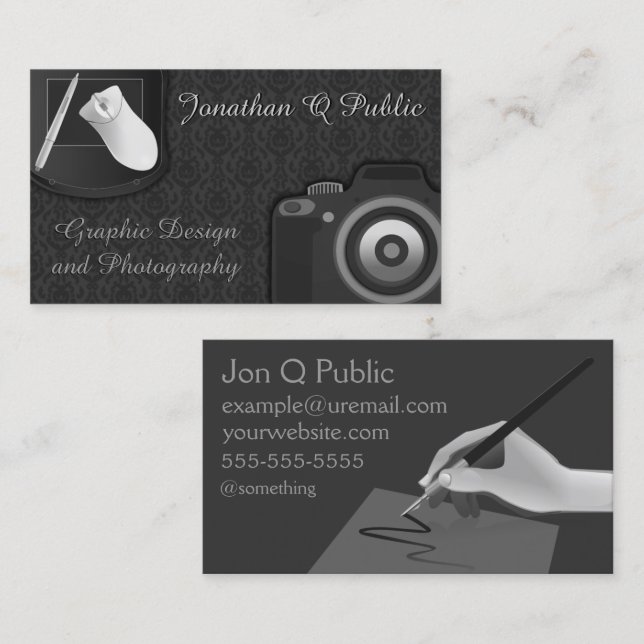 Graphic Design and Photography Business Card (Front/Back)