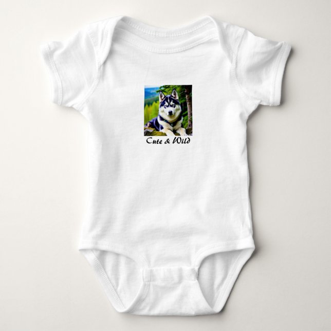 Graphic Design Baby Jumpsuit Wolf (Front)