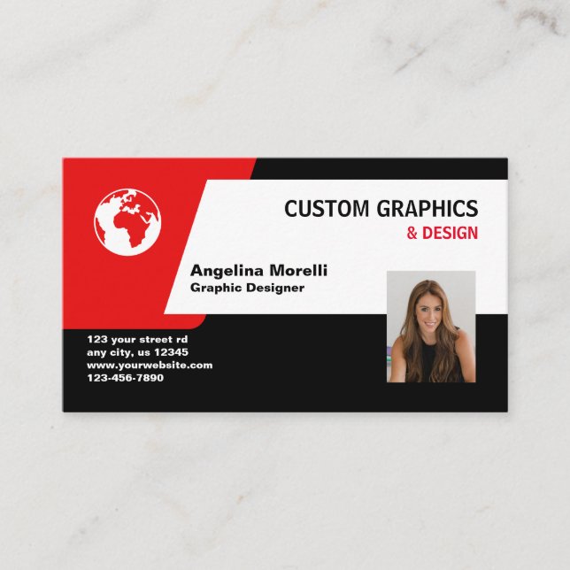 Graphic Design Business Card (Front)