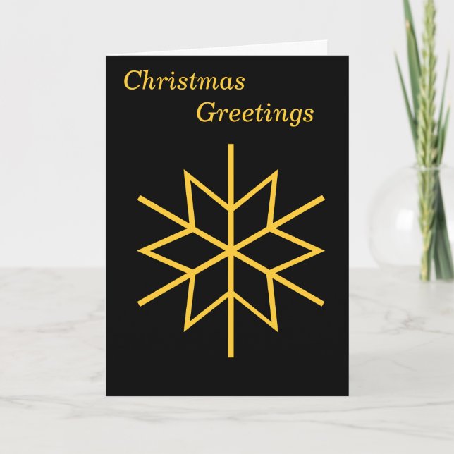 graphic design gold star for contempory christmas holiday card (Front)