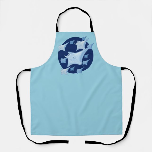 Graphic Design Manta Ray Lover Apron (Front)