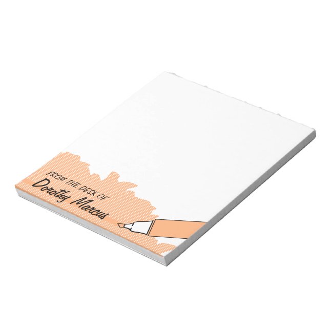 Graphic Design Marker Personalised Memo Notepad (Rotated)