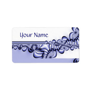 Graphic Design Pattern - white blue + your text Label