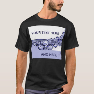 Graphic Design Pattern - white blue + your text T-Shirt