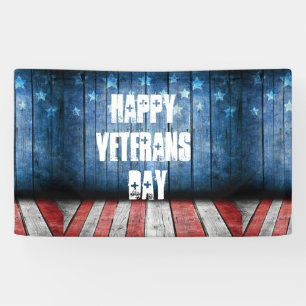 graphic design, us flag colours and decor on wood banner