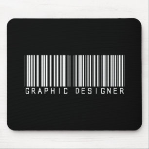 Graphic Designer Bar Code Mouse Mat