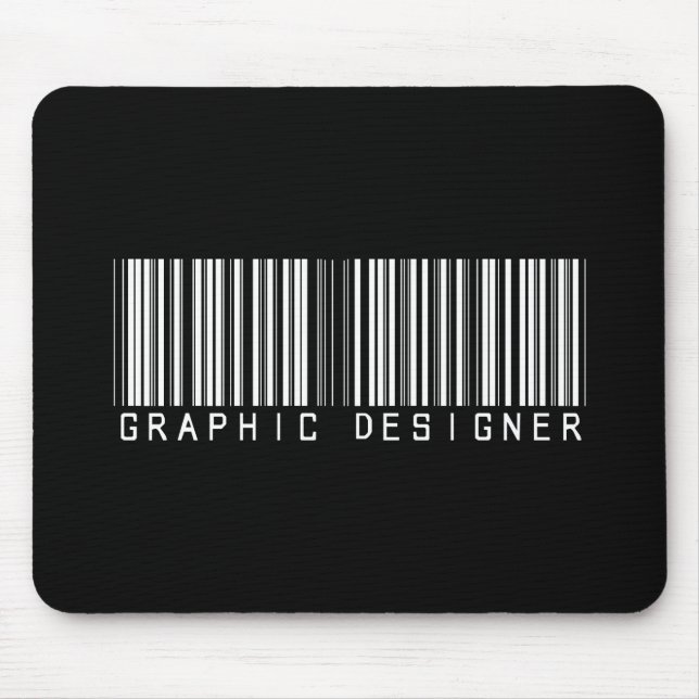 Graphic Designer Bar Code Mouse Mat (Front)