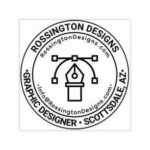 Graphic Designer Business Name Location URL Email Self-inking Stamp