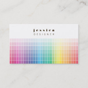 Graphic Designer Colour Palette Ombre Business Car Card
