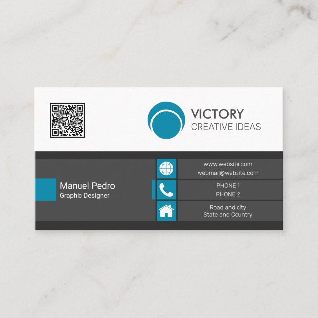 Graphic designer creative ideas business card (Front)