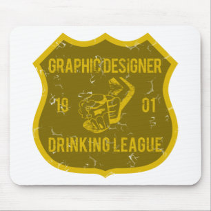 Graphic Designer Drinking League Mouse Mat