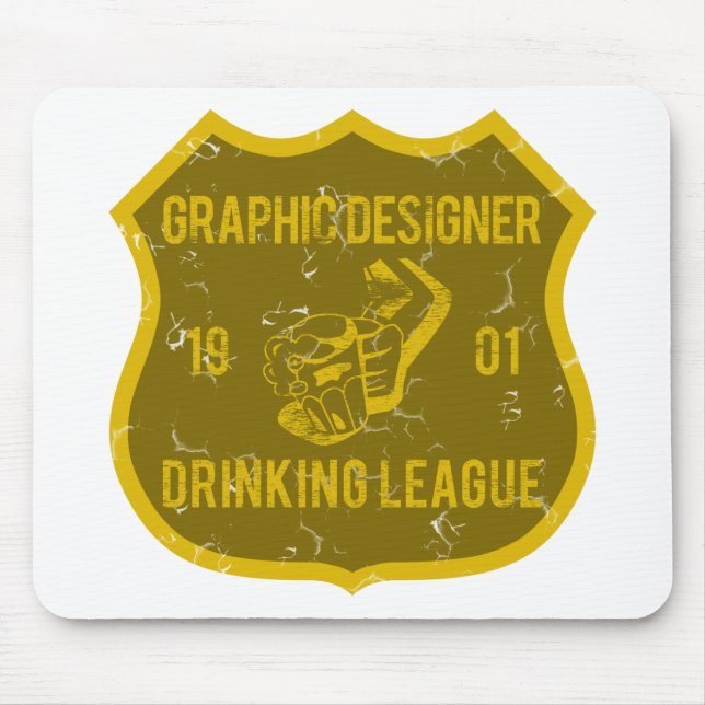 Graphic Designer Drinking League Mouse Mat (Front)