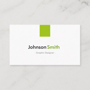 Graphic Designer - Simple Mint Green Business Card