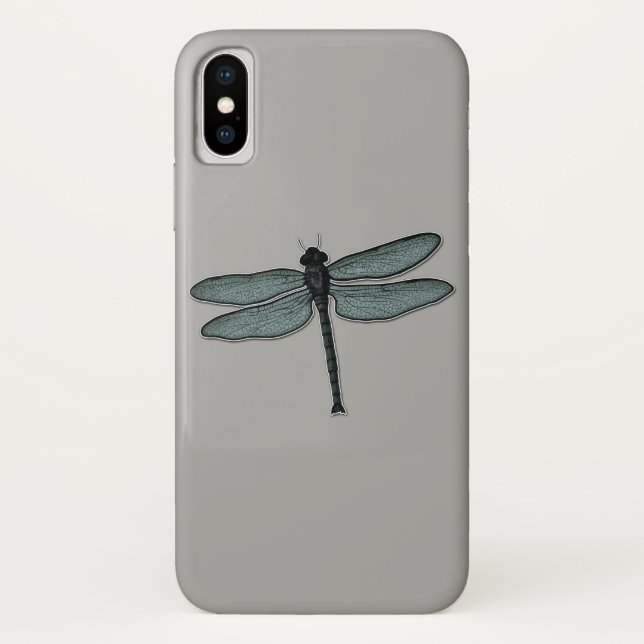 Graphic Dragonfly Grey Art Case-Mate iPhone Case (Back)