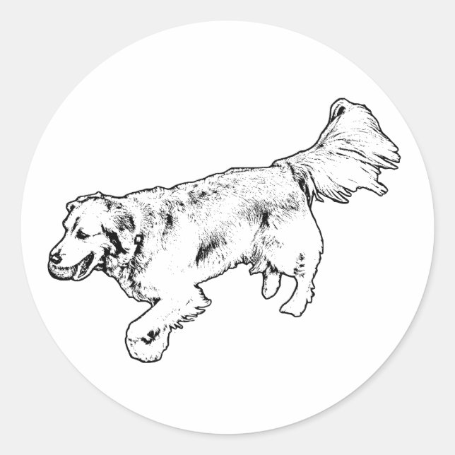 Graphic Fetch Pup – Bold Sticker (Front)