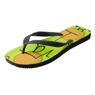 Graphic flip flops