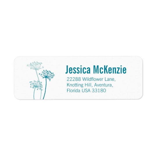 Graphic floral cows parsley slim reply labels