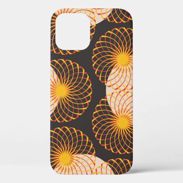 graphic floral tracery grid seamless pattern in go Case-Mate iPhone case (Back)