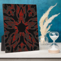 Graphic Flower Tabletop Plaque With Easel