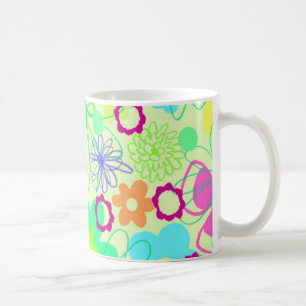 Graphic Flowers Coffee Mug
