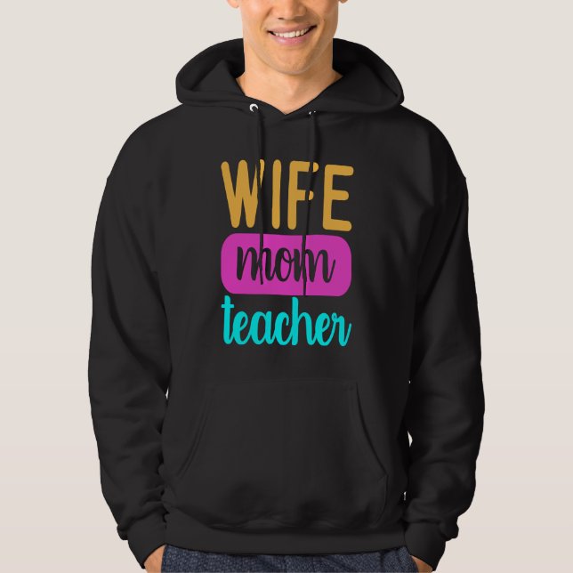 Graphic for Mama Homeschool Wife Mom Teacher Hoodie (Front)