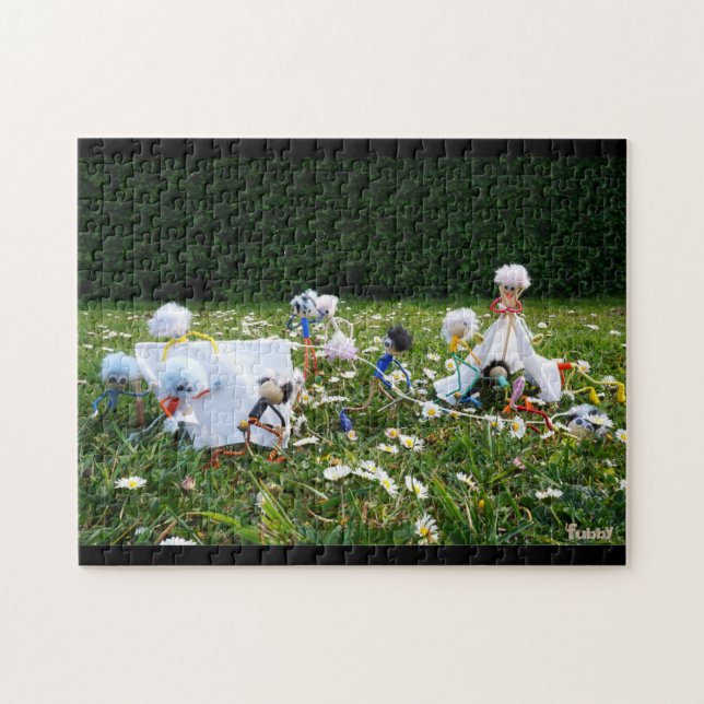 Graphic Fubby puppetets camping. Jigsaw Puzzle (Horizontal)