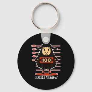 Graphic Funny Lost Sheep Luke 15 1 Key Ring