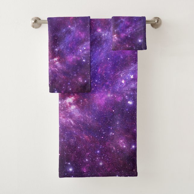 Graphic Galaxy Bathroom Towel Set (Insitu)