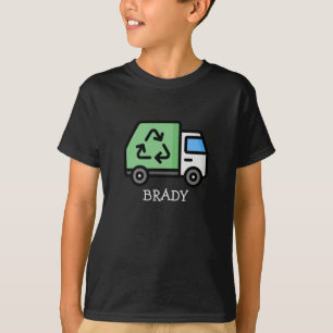 Graphic Garbage/Recycle Truck with Kids Name T-Shirt