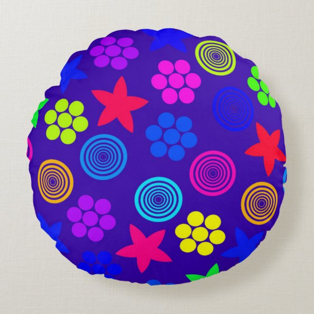 Graphic Geo Round Cushion (Front)