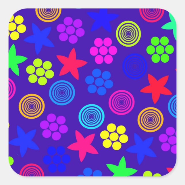 Graphic Geo Square Sticker (Front)