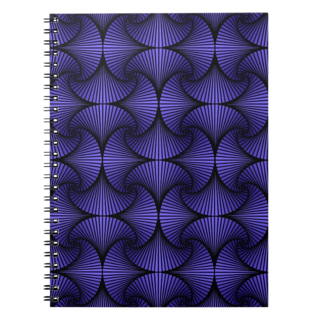 Graphic Geometric 3D Scallop Fan Purple Notebook (Front)
