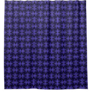 Graphic Geometric 3D Scallop Fan Purple Shower Curtain