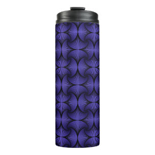 Graphic Geometric 3D Scallop Fan Purple Thermal Tumbler