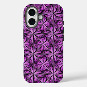 Graphic Geometric 3D Spiral Twist Pink iPhone 16 Case