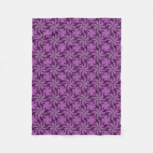 Graphic Geometric 3D Spiral Twist Pink Fleece Blanket