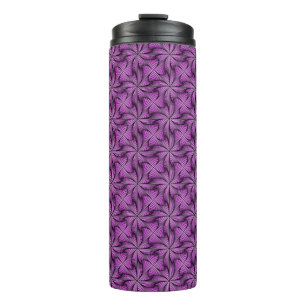 Graphic Geometric 3D Spiral Twist Pink Thermal Tumbler