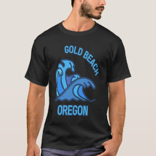 Graphic Gold Beach Oregon Pocket Wave Souvenir T-Shirt