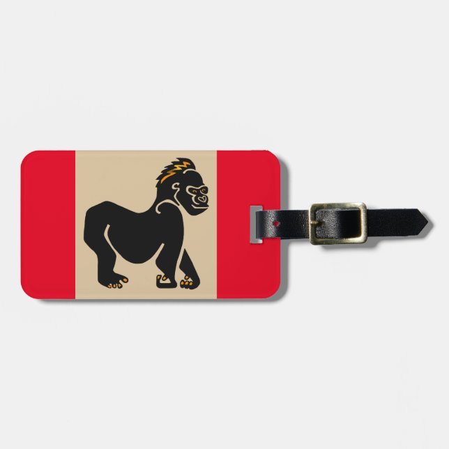 Graphic  GORILLA - Ape - Primate - Wildlife- Luggage Tag (Front Horizontal)