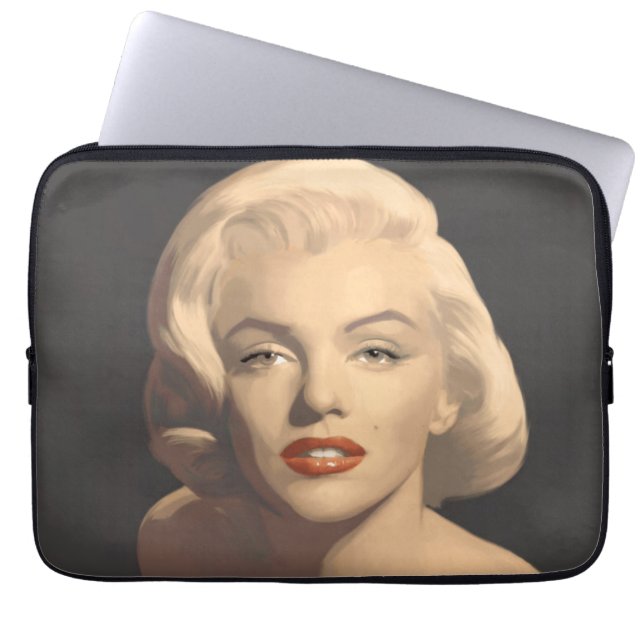 Graphic Grey Marilyn Laptop Sleeve (Front)