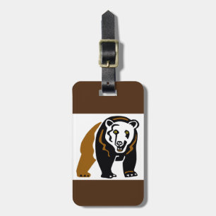 Graphic GRIZZLY Bear - Wildlife - Brown Luggage Tag