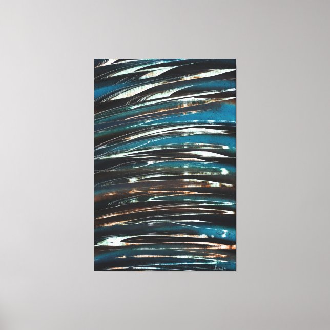Graphic Grunge Wave Canvas Print (Front)