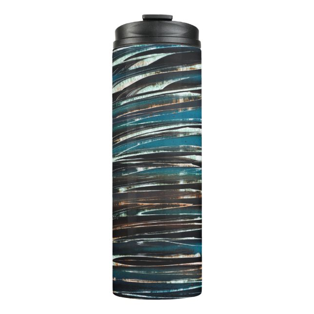 Graphic Grunge Wave Thermal Tumbler (Front)