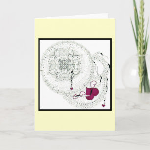 Graphic Hearts Greeting Card